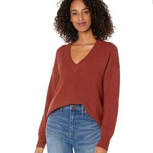 MADEWELL Bartlett V-Neck Pullover Sweater in Coziest Yarn Size XS